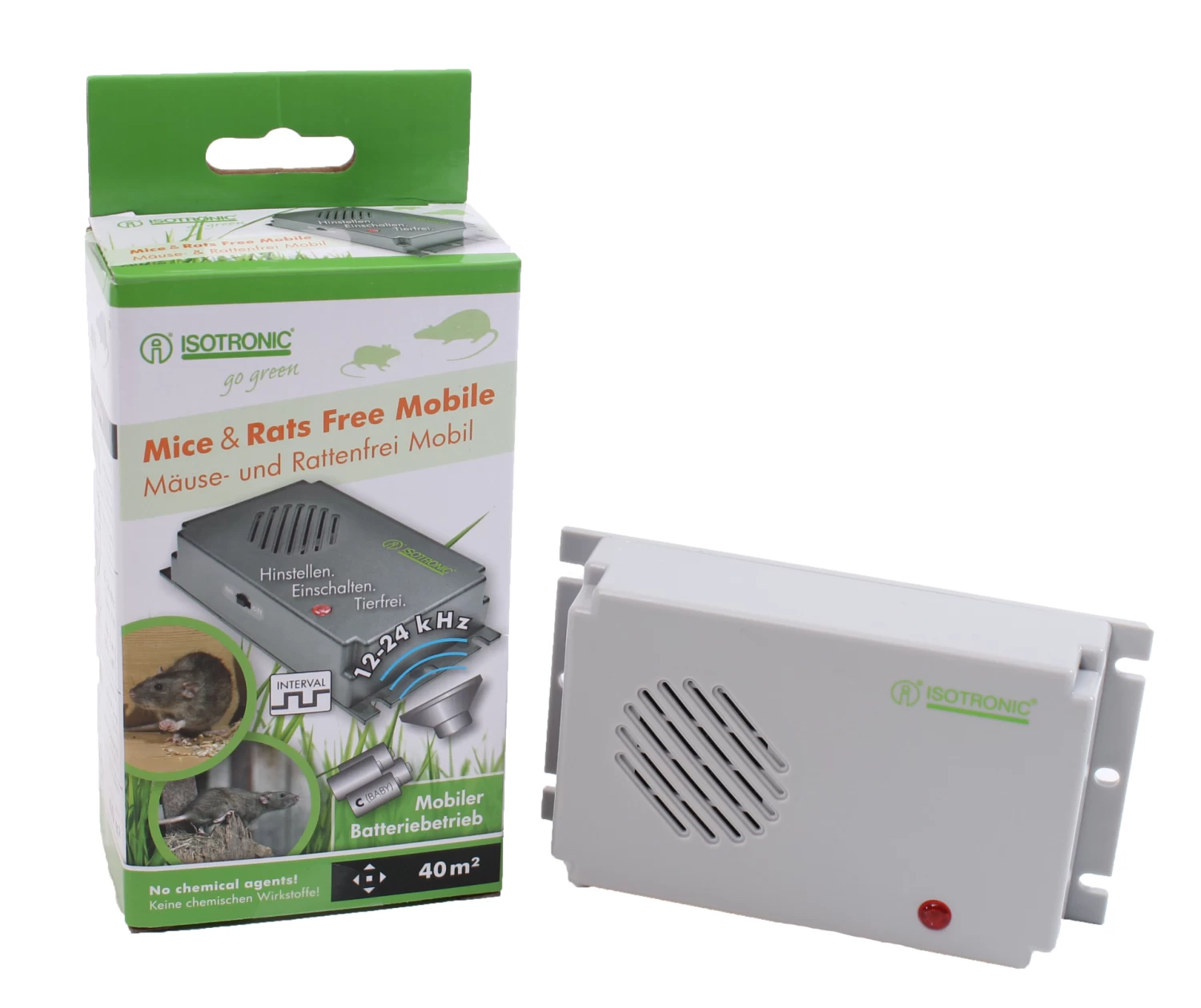 Muizen- En Rattenverjager Isotronic Op Batterijen 1 Muizen- En Rattenverjager Isotronic Op Batterijen