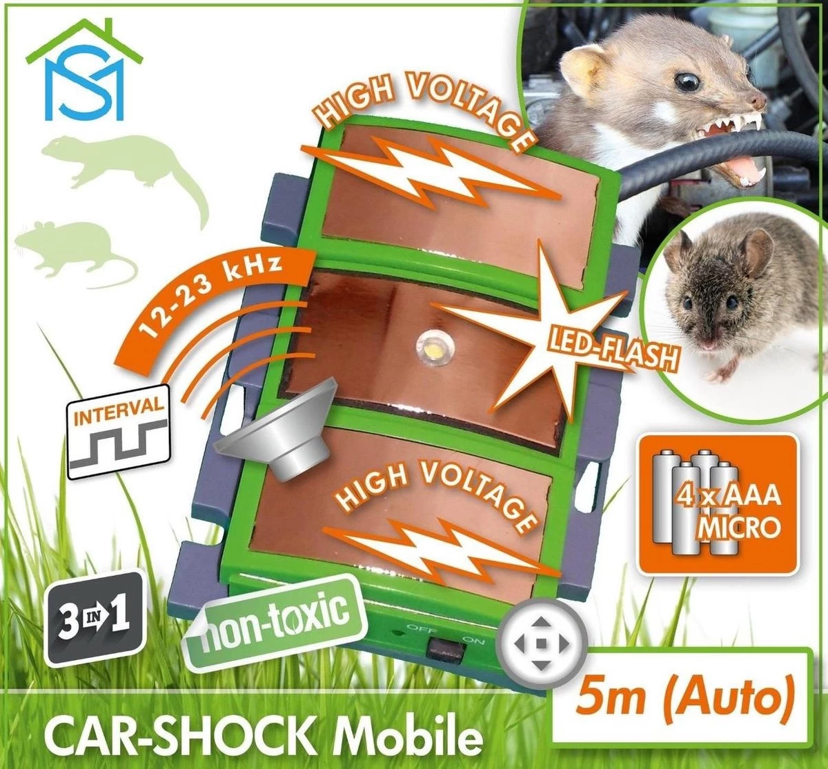 Marter- En Muizenverjager Shock Op Batterijen Isotronic 6 Marter- En Muizenverjager Shock Op Batterijen Isotronic - Afbeelding 6