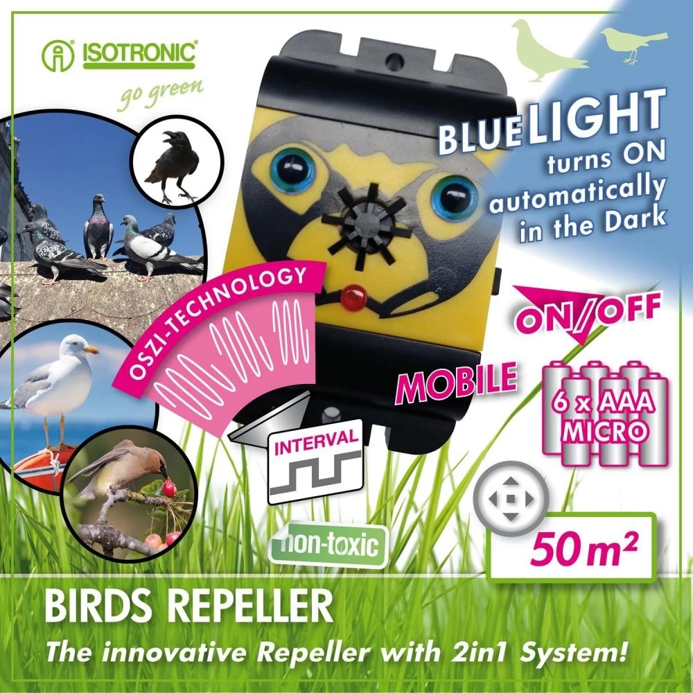 Duiven- En Vogel Verjager 50 M² Isotronic 2 Duiven- En Vogel Verjager 50 M² Isotronic - Afbeelding 2