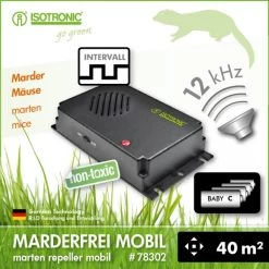 Marterverjager Isotronic Op Batterijen 14 Marterverjager Isotronic Op Batterijen -Ongedierte - Plagen Winkel isotronic marterverjager mobiel op batterijen 78302 a
