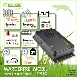 Marterverjager Isotronic Op Batterijen 15 Marterverjager Isotronic Op Batterijen -Ongedierte - Plagen Winkel isotronic marterverjager mobiel op batterijen 78302 b