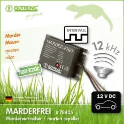 Marterverjager Isotronic Voor (vracht)auto / Caravan -Ongedierte - Plagen Winkel isotronic marterverjager voor auto 78405 a