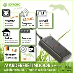 Marterverjager Isotronic Voor Binnen -Ongedierte - Plagen Winkel isotronic marterverjager voor binnen 90151 b
