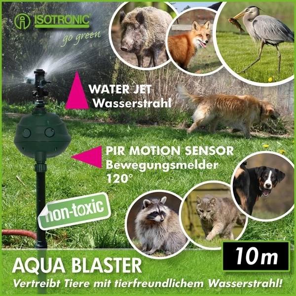Dierenverdrijver Aqua-Blaster 100 M² Isotronic 2 Dierenverdrijver Aqua-Blaster 100 M² Isotronic - Afbeelding 2
